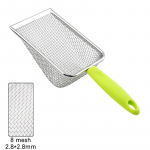 Naminių gyvūnų valymo įrankiai Nerūdijančio plieno i&scaron;matų semtukas Tinklelis Kačių kraiko semtukas Ropliams Driežams Smėlio semtukas Tinklelio ekranas I&scaron;matų &scaron;auk&scaron;tas 4.3&times;4.3mm