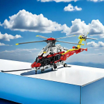 2001 PCS Airbus H175 gelbėjimo malūnsparnio modelis statybinių blokelių modeliai berniukams mergaitėms dovanos motorizuotos funkcijos plytos žaislai raudona