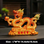 Feng &Scaron;ui Drakono Papuo&scaron;alai Sėkmę Pritraukiantys Turtus Auksinis Drakonas Namų Dekoracijos Biuro Darbalaukis Atidarymo Dovana žalia