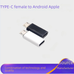 Type-C moteri&scaron;kas į mikro adapteris Apple ir Xiaomi įrenginiams Android K8 balta
