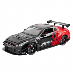 1/24 Nissan GTR R35 Dažytas Superautomobilis Lydinio Automobilio Modelis Su Garsu ir &Scaron;viesa Vaikams Žaislas Kolekcionuojami Daiktai Gimtadienio Dovana juoda