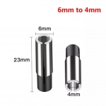 Sidabrinis Juodas Griebtuvo Adapteris &Scaron;ankas Reduktorius CNC &Scaron;pindelis Mar&scaron;rutizatorius Ir Tikras 6mm to 4mm