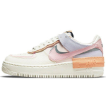 Nike Air Force 1 Shadow Oranžinės Kreidos Rožinės Glazūros Moteri&scaron;ki Sportbačiai Kreminiai Burės Tamsiai Obsidianiniai CI0919-111 41