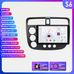 Hizpo Android Carplay Automobilio Radijas Multimedia Grotuvas Honda Civic 7 2000-2006 Navigacijai Autoradio GPS Stereo 2din Galvos Vienetas I&scaron;manusis Ekranas S6 8Core 6G 64G