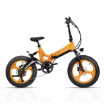 Elektrinis dviratis suaugusiems MIHOGO 20 750W variklis Miesto Ebike 48V 12.8AH Maksimalus nuotolis 100Km Apkrova 120Kg 7 pavaros NX One-piece wheel geltona