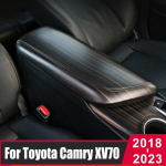Car Styling ABS centrinės konsolės porankio dėžutės apsaugos dangtelio apdaila, skirta Toyota Camry 70 XV70 2018- 2022 2023 m. Wood grain