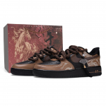 Nike Air Force 1 Žengia į Naują Kelionę Atsparūs Dilimui Žemi Kateboardo Batai Unisex Juodi Rudi CW2288-001(Komanda691--) 40