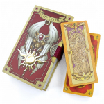 60 vnt. Anime Kortų gaudytoja Sakura Sakura kortelės Klov kortelės Tarot Cosplay rekvizitas Deluxe leidimas Anime Tarot rekvizitas Dovana Žaislas