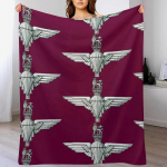 Para&scaron;iutininkų pulko antsiuvas Mesti pledas Prabangus mink&scaron;tas pledas &Scaron;ventinė dovana &scaron;eimai 102x76cm(40x30in)