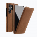 Melkco belaidžio įkrovimo karvės odos dėklas, skirtas Samsung Galaxy S26 Ultra S26 Plus 5G, Premium vertikalus atverčiamas mobiliojo telefono dėklas Galaxy S26 Ultra gray