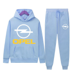 Vyri&scaron;ki Moteri&scaron;ki 2 vnt. Rinkiniai Vilnos Palaidinės su Gobtuvu Kelnės OPEL Automobilis Vyri&scaron;ki Sportiniai Drabužiai Sportiniai Kostiumai Unisex Rinkinys Vyrui XL white