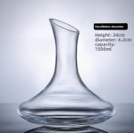 1500ml Big Decanter rankų darbo kri&scaron;tolo raudonojo vyno brendžio &scaron;ampano taurės grafinis buteliukų ąsočio pylimo aeratorius &scaron;eimos barui gray