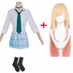 Anime Marin Kitagawa Mano pasipuo&scaron;ęs numylėtinis Cosplay kostiumas JK mokyklinė uniforma sijonas aprangos Helovino karnavalo kostiumas L-(Suit+Wig)