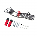 Metalinio važiuoklės rėmo nuotolinio valdymo pulto važiuoklės kėbulo dalių keitimas, skirtas Axial SCX10 1:10 Nuotolinis juoda/raudona