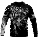 Gamintojas Fashion Autumn Tiger Vyri&scaron;ki megztiniai su liūto oda 3D spausdinti vyri&scaron;ki megztiniai Unisex užtrauktuku su užtrauktuku laisvalaikio striukė M