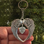 Metalinis raktų pakabukas My Heart Is In Heaven Angel Wings raktų pakabukas mamos Motinos dienos dovanai sidabras