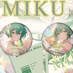 Hatsune Miku ženklelis, žalias pavasario stilius, kolekcija.