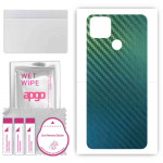 apgo Protective Skin Sticker for the back compatible with Realme V3 5G, Wrap Film, Foil, Vinyl - Pattern Carbon Chameleon CAKA1