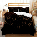 3D spausdinta Pokerio kortelių patalynės komplektas Mikropluo&scaron;to mink&scaron;tas antklodės užvalkalas pagalvių užvalkalai 2/3 vnt. King Queen Bed Vyri&scaron;ka dovana Baby 100x135cm