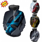 3D spausdinimo superautomobilių serijos grafiniai džemperiai su gobtuvu vyrams, madingi, laisvi, didelio dydžio puloveriai, vir&scaron;ūnės, sudaderas para hombres 6XL