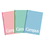 KOKUYO &bdquo;Note Campus Note A4&ldquo;, 3 knygų pakuotės ta&scaron;kas &bdquo;A&ldquo; taisyklė, 30 lapų Nr.-203CATX3 pink