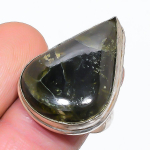 Nephrite Handmade 925 Sterling Silver Jewelry Ring Size 8.5 b0o92