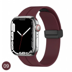Magnetinis silikoninis dirželis Apple Watch Ultra Band 49mm 44mm 45mm 41mm 40mm 42mm 38mm 45mm Magnetinė apyrankė iWatch Series 8 SE 7 6 5 3 2 1 Laikrodžio apyrankė 38mm 40mm 41mm vyno raudonos spalvos