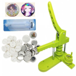 Mažas ne&scaron;iojamas sagės gamybos aparatas, sagės gamintojas, &bdquo;pasidaryk pats&ldquo; &scaron;tampavimo presas, ženkliukų gamybos ma&scaron;ina machine with mould 58mm