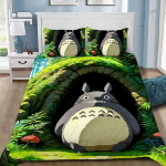 Anime antklodės užvalkalas, pagalvės užvalkalas, patalynės komplektas T-TotoroS Kawaii suaugusiems berniukams, mergaitėms, miegamojo dekoravimas, vaikams, viengulis, dvigulis, didelis dydis 135x200cm&set
