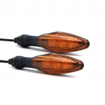 MFC PRO Motociklo Universalus Mini Vandeniui Atsparus Didelio Ry&scaron;kumo LED Vairavimo Žibintas Posūkio Žibintas (Gintaro spalvos lę&scaron;is, 2 vnt.) Two