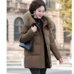 Medvilnė pamu&scaron;alas striukė motinos nauja stora vakarieti&scaron;ko stiliaus ilga žiemos medvilnė pamu&scaron;alas paltas žiemos paltas vidutinio amžiaus ir vyresnio amžiaus moterų medvilnė pamu&scaron;alas striukė. 4XL