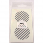 Masking Tape MT Casa Seal Sticker rond en washi Ray&eacute; argent sidabras