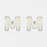 METROCITY JEWELRY M Basic White Auskarai A241BE9072WPQ FREE