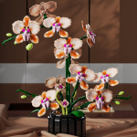 Amžinas Gėlių Orchidėjų Statybinių Blokelių Vazoninės Gėlės Modelis, Namų Dekoro Elementas, Dovana Mergaitėms Kūrybi&scaron;kam &bdquo;Pasidaryk Pats&ldquo;, &bdquo;Pasidaryk Pats&ldquo; Dovana, Gimtadienio/ no box