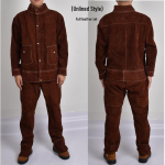 Karvės odos suvirintojo striukė: Atsparus kar&scaron;čiui, Apsaugantis nuo nudegimų, Apsauga nuo lankinio suvirinimo, Izoliuota oda suvirintojams.