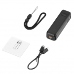 DJI Osmo Pocket 3 Ne&scaron;iojama Baterijos Rankena Lengvas Sportinės Kameros Akumuliatorius Rankinis Laikiklis Kameros Rankena Power Bank Kameros Priedas juoda