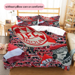 K&ouml;ln FC ra&scaron;tas patalynė namų dekoravimas gimtadienio dovana (1 * užvalkalas antklodei + 2 * užvalkalai pagalvėms, be užpildo) 135x200cm