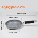 Patvari akmeninė keptuvė 28/26/24/20 cm Wok Nelipni keptuvė katilas katilas indukcinė viryklė Keptuvės Blynų kiau&scaron;inių dujinė viryklė Pagrindinis puslapis