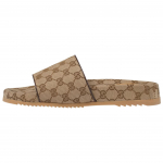 GUCCI Vyri&scaron;kos &scaron;lepetės-klumpės Smėlio spalvos ir Ebono 624695 H6320 9763 39
