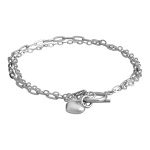 Sidabrinė apyrankė be akmenų, gaminio svoris 3,02 g (2137801) 17cm