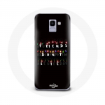 Coque pour Samsung Galaxy A6 2018 Stranger Things Affiche Friends Don't Lie Joyeux no&euml;l