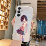 Anime animacinių filmų ra&scaron;tuotas mink&scaron;tas skaidrus silikoninis dėklas, skirtas Samsung A55 M35 S24 Xiaomi Redmi Note 13 Poco C65 iPhone fotoaparato smūgiams atsparus apsauginis dangtelis Samsung Galaxy A11