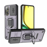Stumdomo objektyvo kameros dėklas Realme C61 C63 C65 C67 C 61 RMX3939 smūgiams atsparus &scaron;arvuotas galinis coque skirtas OPPO A60 A80 4G 5G telefono dangtelis Realme C65 4G mėlyna