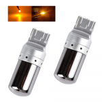 Futwod T20 LED, Vienas, Posūkio signalas, Slepiama lemputė, Gintarinė, 7440 W21W WY21W Slepiama, Chromuota, T20 Single 7440 W21W WY21W oranžinė