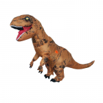 Pripučiamas T-rex kostiumas Tyrannosaurus dinozauras Vaikams Vaikams Suaugusiems Vaidmenų žaidimai I&scaron;galvotas Helovino Talismano Apranga Vakarėliui 120-150cm ruda