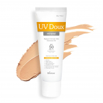 UV Doux Mineralinis tonuotas apsauginis kremas nuo saulės SPF 50 PA+++ | 100% Mineralinis plataus spektro | Cinko ir geležies oksidai | Nepalieka baltų pėdsakų | Indijos Nr. 1 Dermatologo Rekomenduojamas