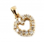 Les Tr&eacute;sors De Lily [E0244] - Pendentif Plaqu&eacute; Or 'Love Desire' Blanc balta