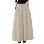 ZANZEA Culottes Kelnės Moteri&scaron;kos laisvalaikio elastinės juosmens plačios kelnės 3XL