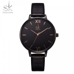 Shengke Madingi laikrodžiai Moteri&scaron;ki Eleganti&scaron;ki kvarciniai rankiniai laikrodžiai Moteri&scaron;ki Žavingi Gėlės Ciferblatas Laikrodis geriausios dovanos žmonai, draugui, &scaron;eimai juoda