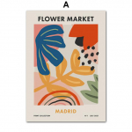Abstraktūs Las Flores Atėnai Londonas Gėlių Turgus Sienų Menas DrobėPlakatai Tapyba Ir Spaudiniai Sienų Paveikslai Svetainės Dekorui 21*30cm
